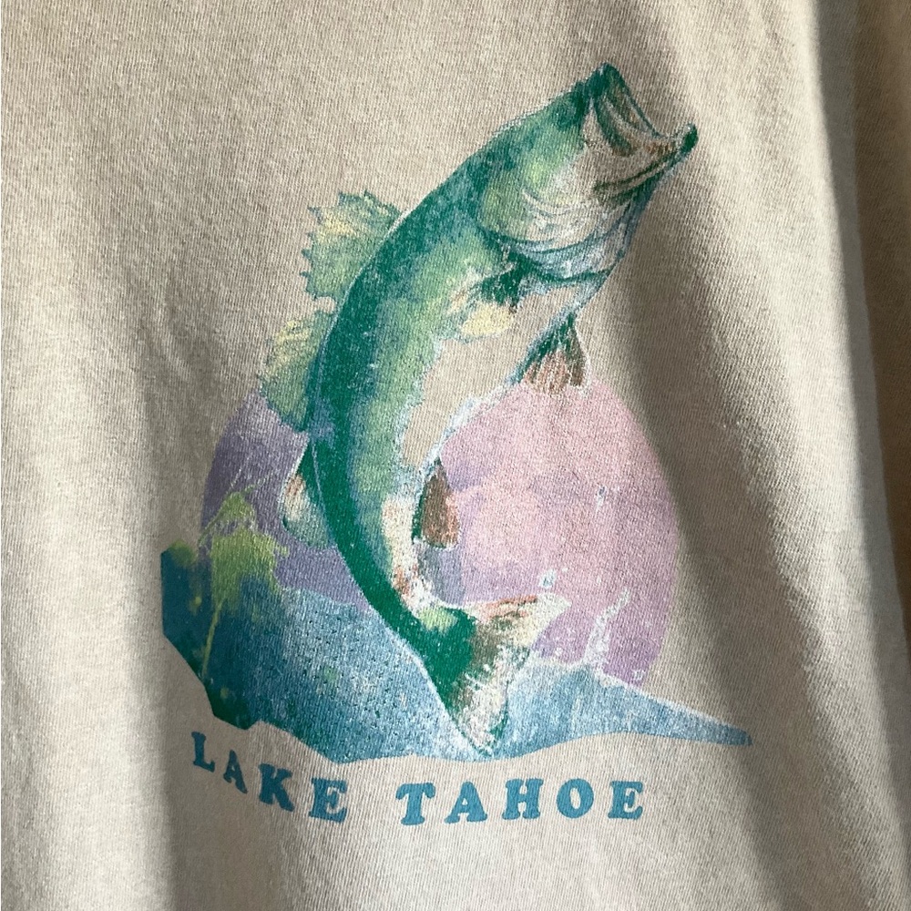 Lake Tahoe Watercolor Unisex T-Shirt, M